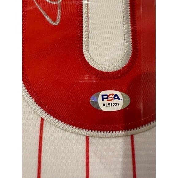 Chase Utley signed autographed Philadelphia Phillies 2008 WS framed jersey PSA - Picture 3 of 6